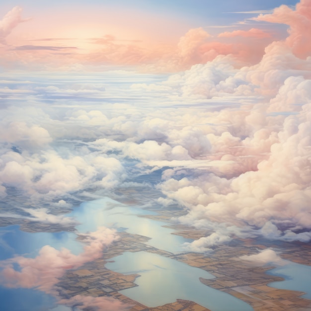 Kostenloses Foto wolken im fantasy-stil