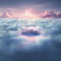 Kostenloses Foto wolken im fantasy-stil