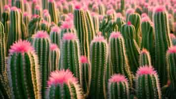Kostenloses Foto wüstenlandschaft mit kaktusarten und pflanzen