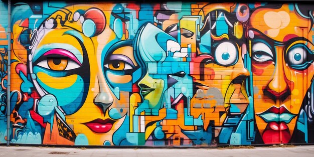 Wunderschöne Kubismus-Graffiti