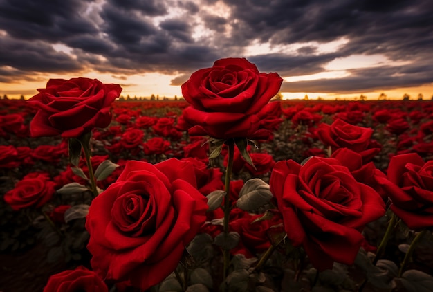 Wunderschöne Rosen im Freien