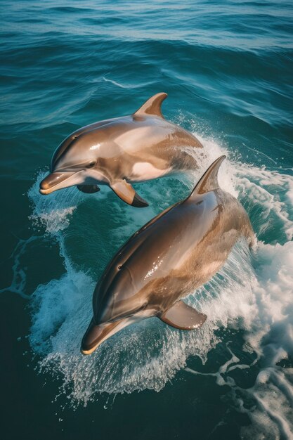 Wunderschöne schwimmende Delfine