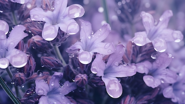 Wunderschöne Tapete mit lila Blumen