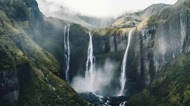 Wunderschöne Wasserfalllandschaft
