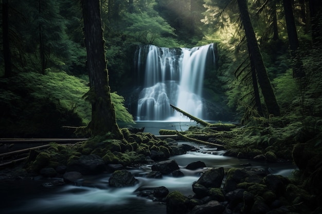 Kostenloses Foto wunderschöne wasserfalllandschaft