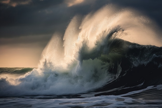 Kostenloses Foto wunderschöne wellen am meer