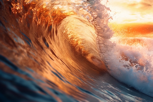 Kostenloses Foto wunderschöne wellen am meer