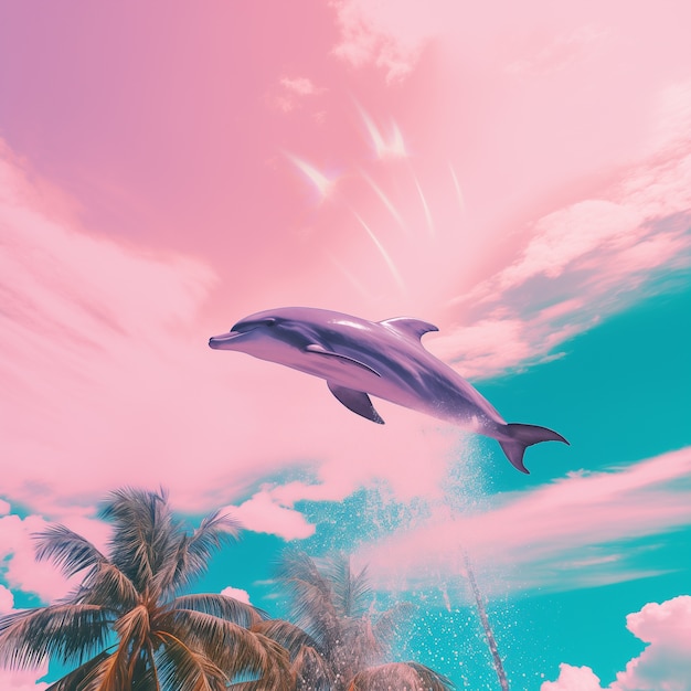 Wunderschöner 3D-Delfin