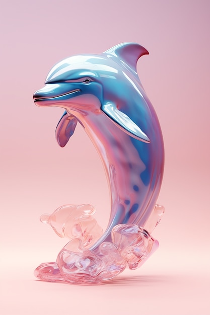 Wunderschöner 3D-Delfin