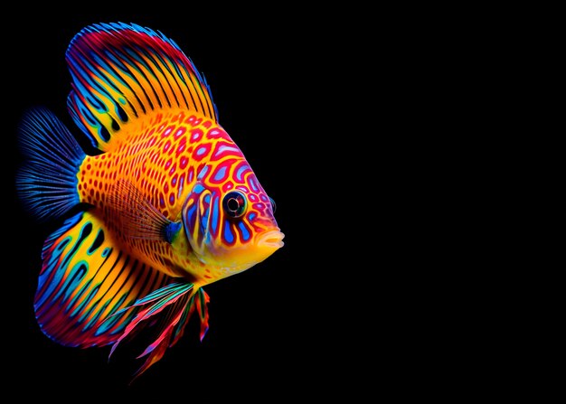 Wunderschöner exotischer bunter Fisch