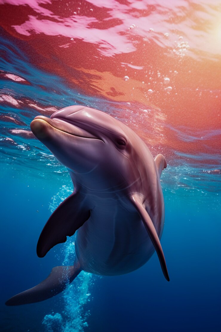 Kostenlose Foto wunderschöner exotischer delfin-hintergrund