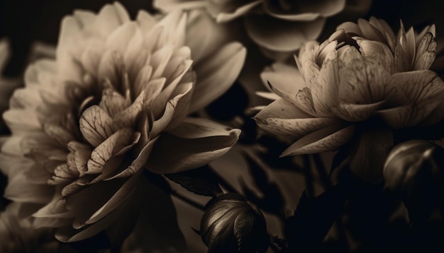 Kostenloses Foto wunderschöner strauß bunter blumen in voller blüte, generiert von ai