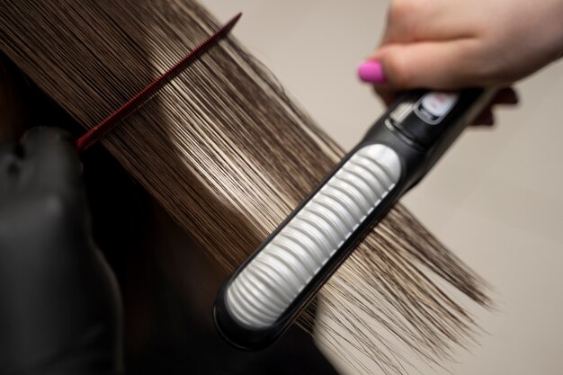 Wunderschönes, mit Keratin behandeltes Haar