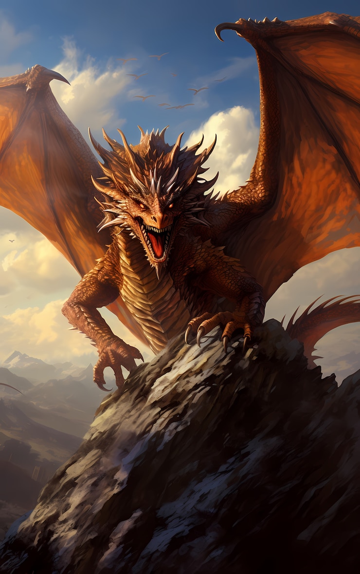 Kostenlose Foto zeichentrickfigur des drachen