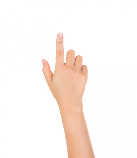 Zeigefinger drückt auf etwas