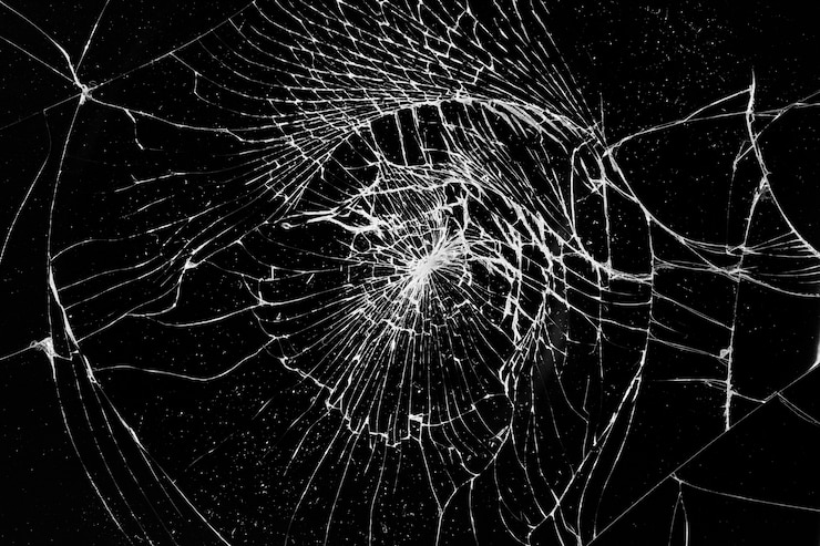 Kostenlose Foto zerklüftete glasstruktur