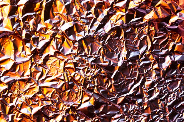 Zerknitterter Kupferaluminiumfolienhintergrund