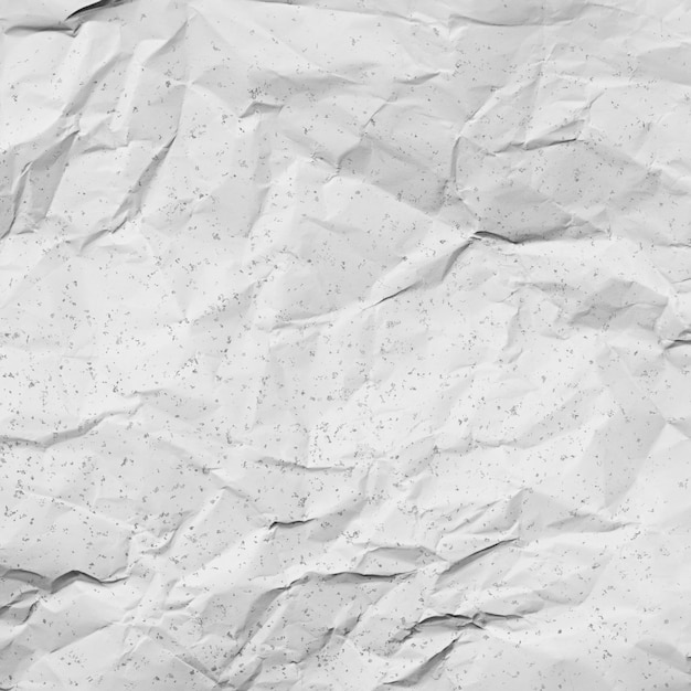 Zerknittertes weißes Papier Textur