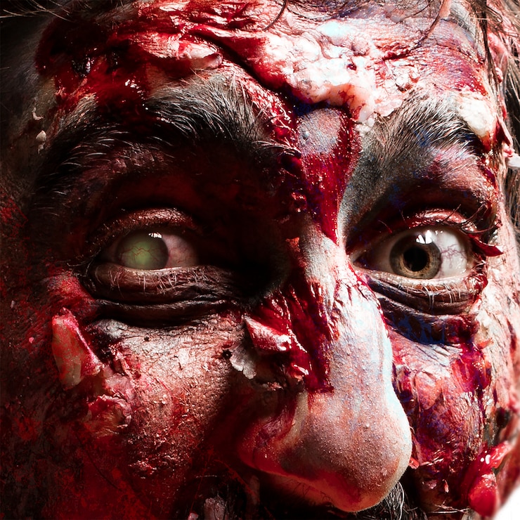 Kostenlose Foto zombie augen schließen