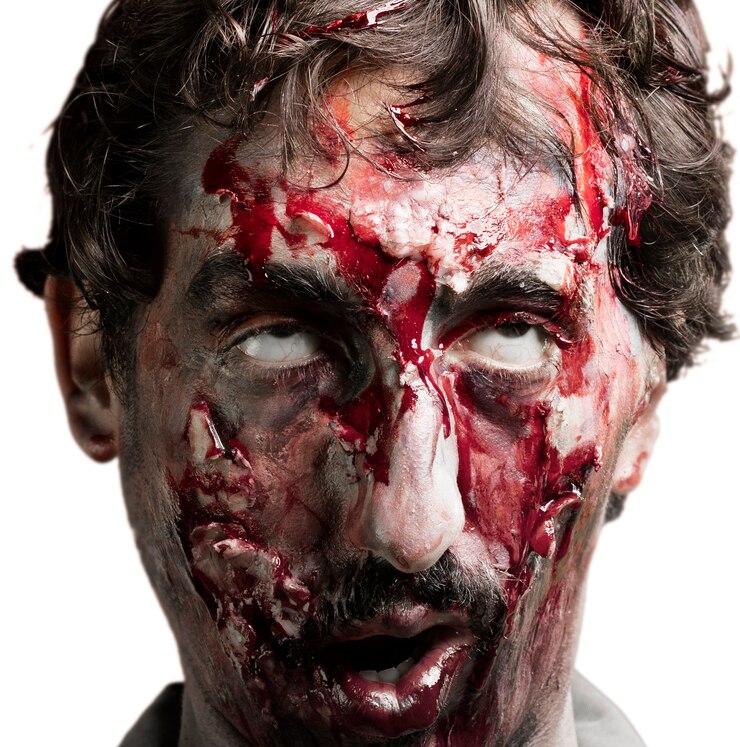 Kostenlose Foto zombie gesicht nah