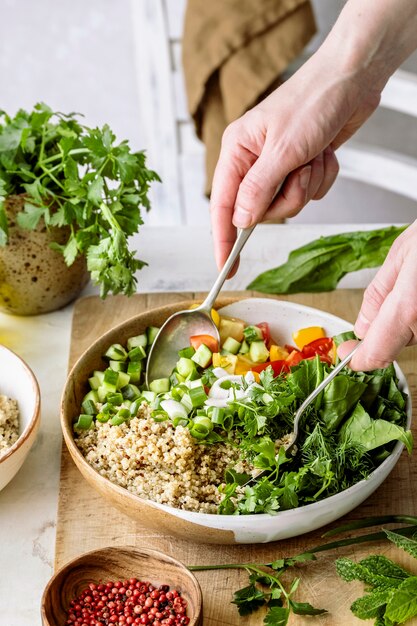 Zubereitung einer pflanzlichen Rezeptidee