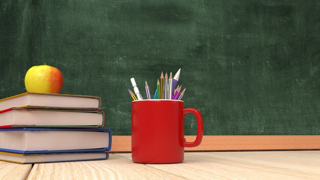 Zurück zur Schule 3d Render