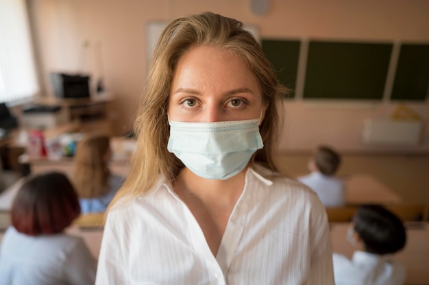 Zurück zur Schule während des Covid-Konzepts