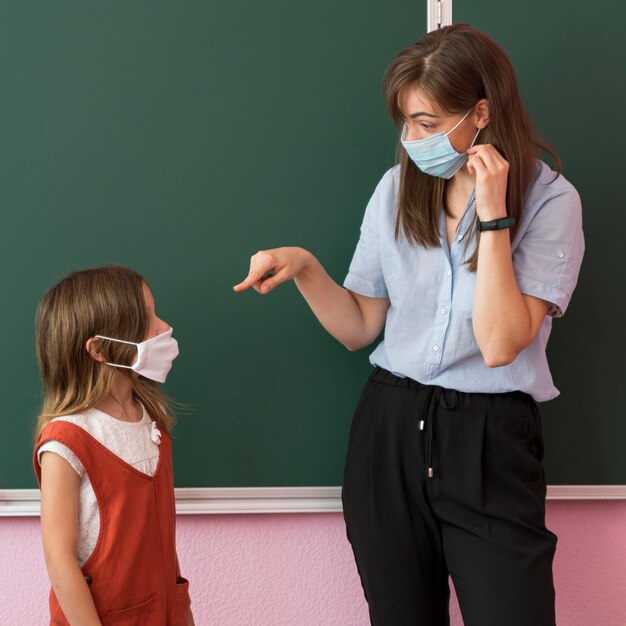 Zurück zur Schule während des Covid-Konzepts