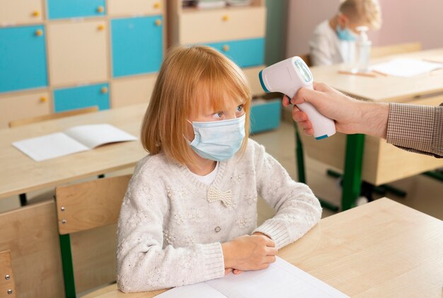 Zurück zur Schule während des Covid-Konzepts