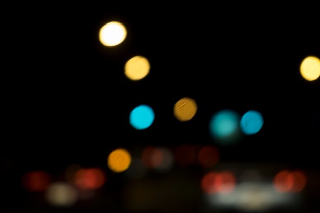 Zusammenfassung Bokeh Blur Lichter Nacht in der Straße Stadt Hintergrund.