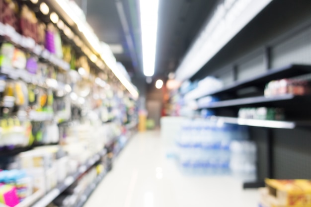 Zusammenfassung Unschärfe Supermarkt im Kaufhaus