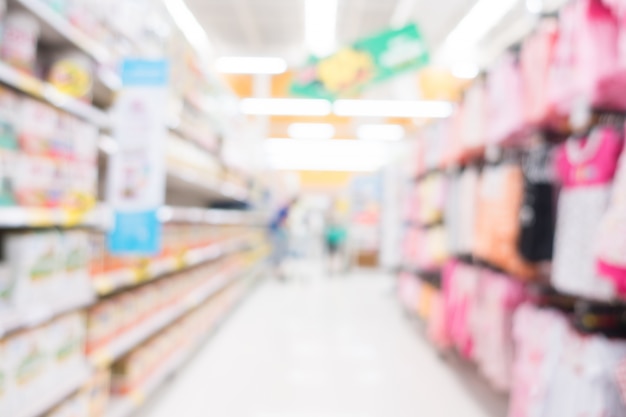 Zusammenfassung Unschärfe Supermarkt