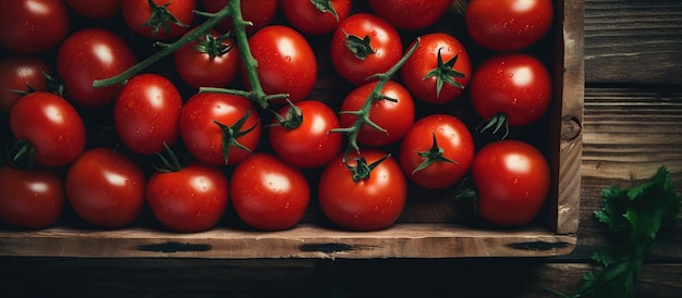 Zusammensetzung roter Tomaten. KI-generiertes Bild