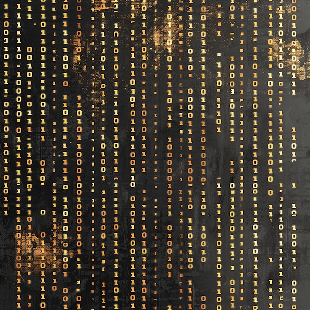 01 oder binärer Code Nummer Muster Textur auf dem Computer