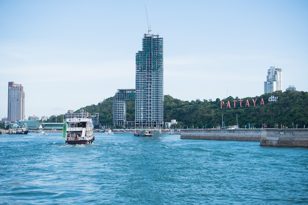 05 de junio de 2015, vista desde pattaya y el mar en Chonburi, Tailandia