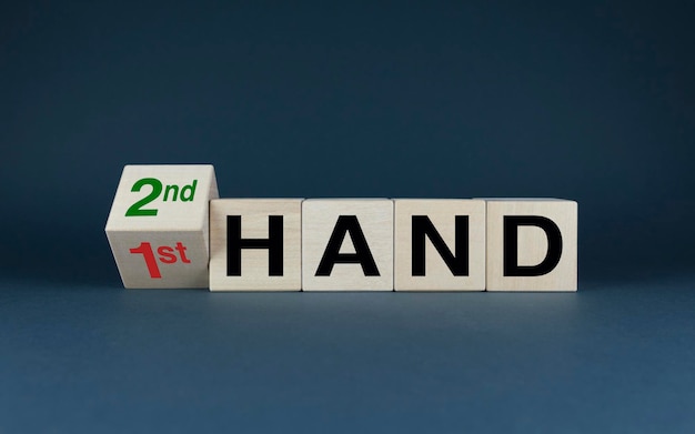 1.ª mano 2.ª mano Los cubos forman las palabras 1.ª mano 2.ª mano