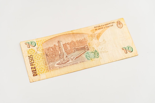 10 notas de peso argentino ARS 10 pesos argentinos