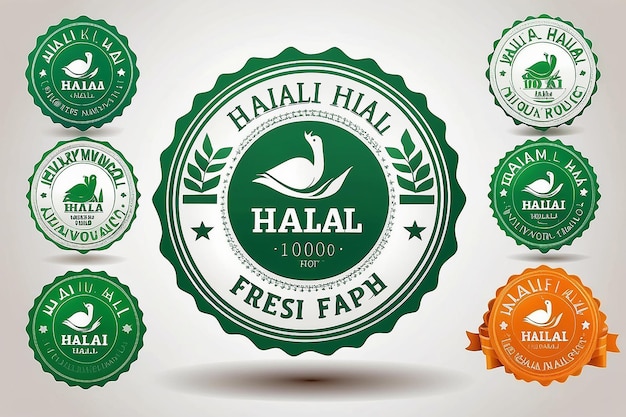 100 alimentos halal etiqueta de producto fresco