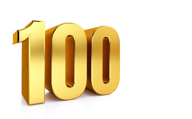 100 aniversario, 100 cumpleaños, 100 años, oro número cien, número 100, tarjeta de felicitación, número 100