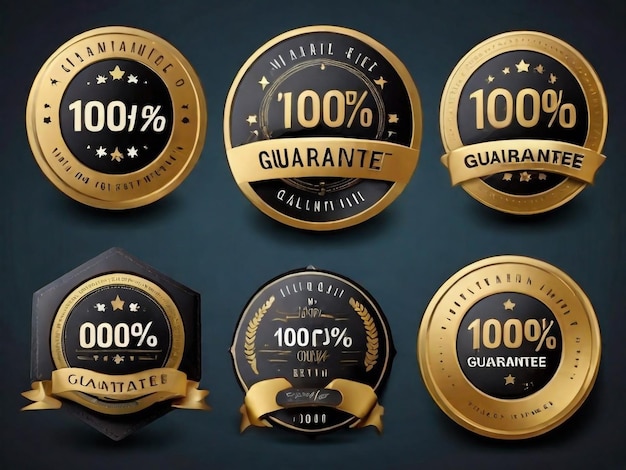100 Sammlung von Garantie-Etiketten