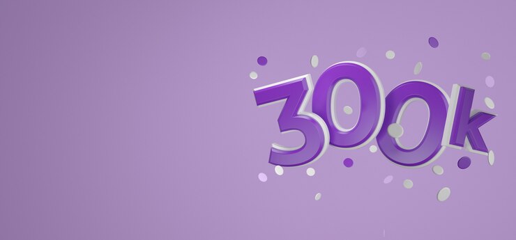 Foto 100k le gusta las redes sociales en línea gracias renderizado 3d de banner