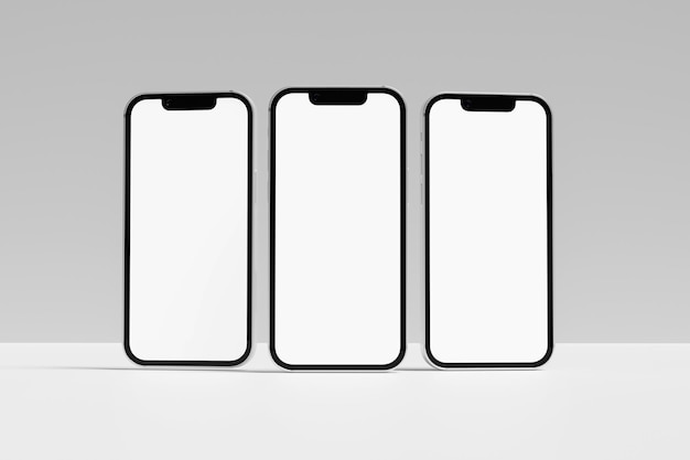 13 Telefon-Mini-Mockup leer