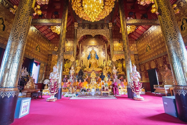 14 Okt 2022 Chiang Rai ThailandxAWat Saeng Kaew Phothiyan Schöner Tempel mit schöner Aussicht