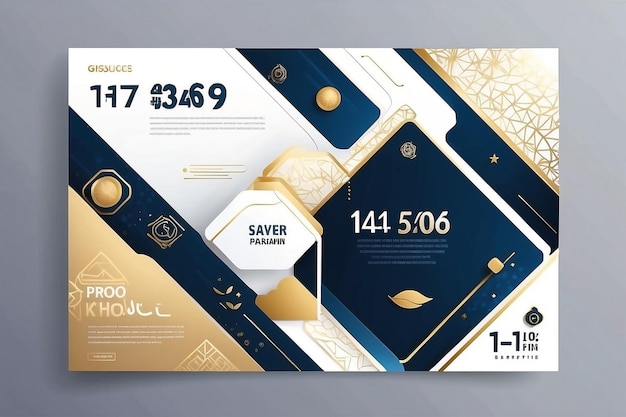 1441 Banner web cuadrado de promoción moderna de Ramadán para aplicaciones móviles de redes sociales
