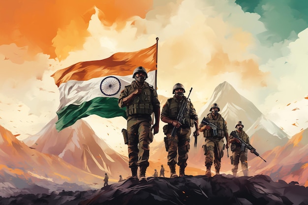 15 de agosto Feliz Día de la Independencia de la India Con la bandera de la India en la mano