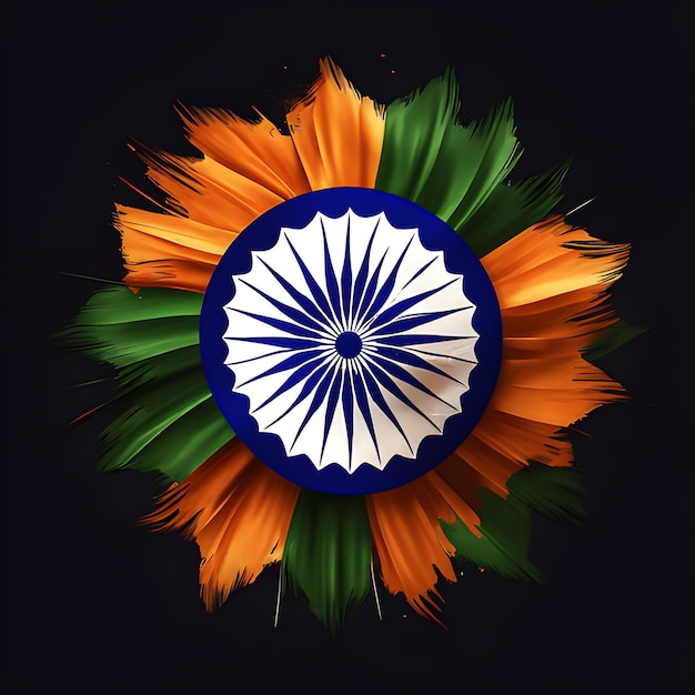 15. August Happy Independence Day Indische Flagge