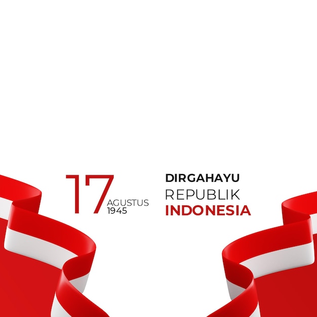 17. August 1945 Glücklicher Indonesischer Unabhängigkeitstag Dirgahayu Republik Indonesien 78 Indonesische Flagge