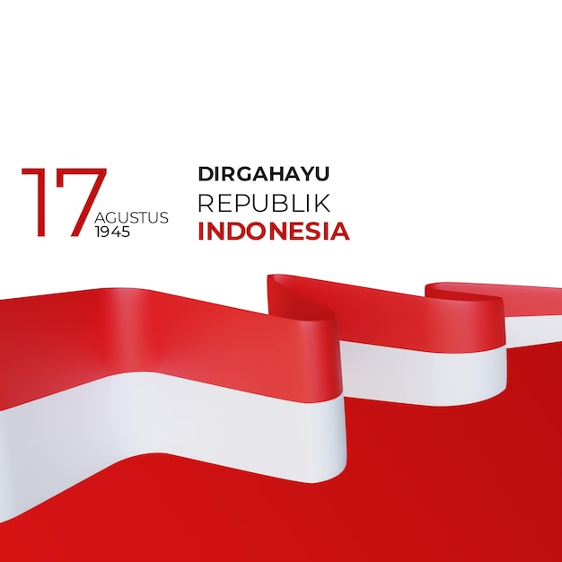 17 de agosto de 1945 Feliz Dia da Independência da Indonésia Dirgahayu Republik Indonesia 78 Bandeira da Indonésia