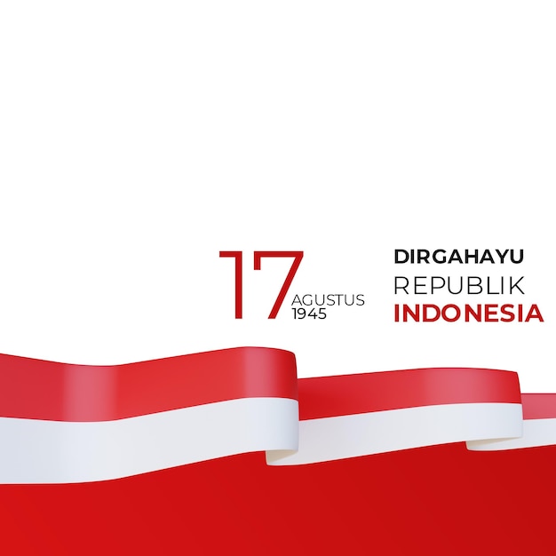17 de agosto de 1945 Feliz Dia da Independência da Indonésia Dirgahayu Republik Indonesia 78 Bandeira da Indonésia