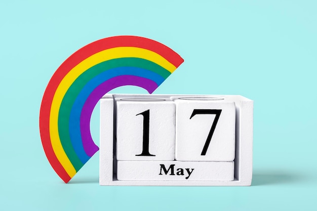 17 de mayo Día Internacional contra la Homofobia Concepto de transfobia y bifobia Tarjeta de felicitación